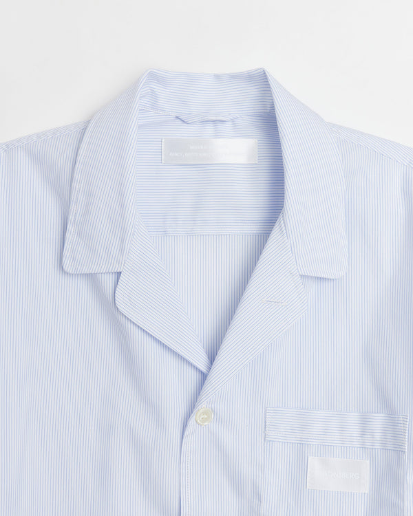 Space shirt | Light blue stripes poplin